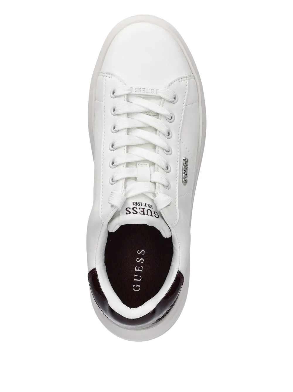 Guess Usa Elbina Lace-up Sneakers In White