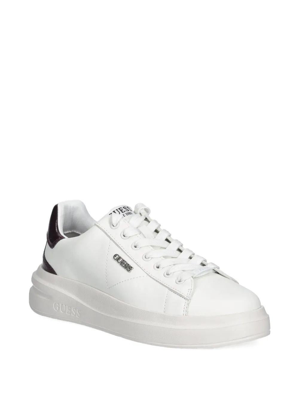 Guess Usa Elbina Lace-up Sneakers In White