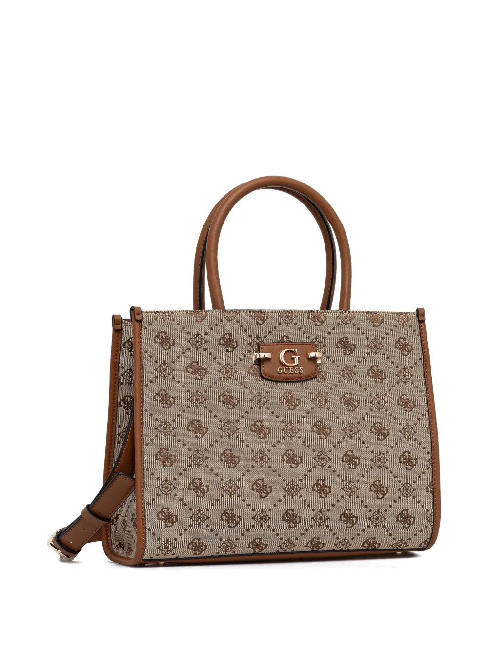 Guess Usa Neda 4g Logo-pattern Tote Bag In Neutral