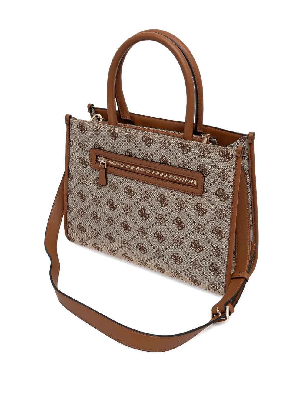 Guess Usa Neda 4g Logo-pattern Tote Bag In Neutral