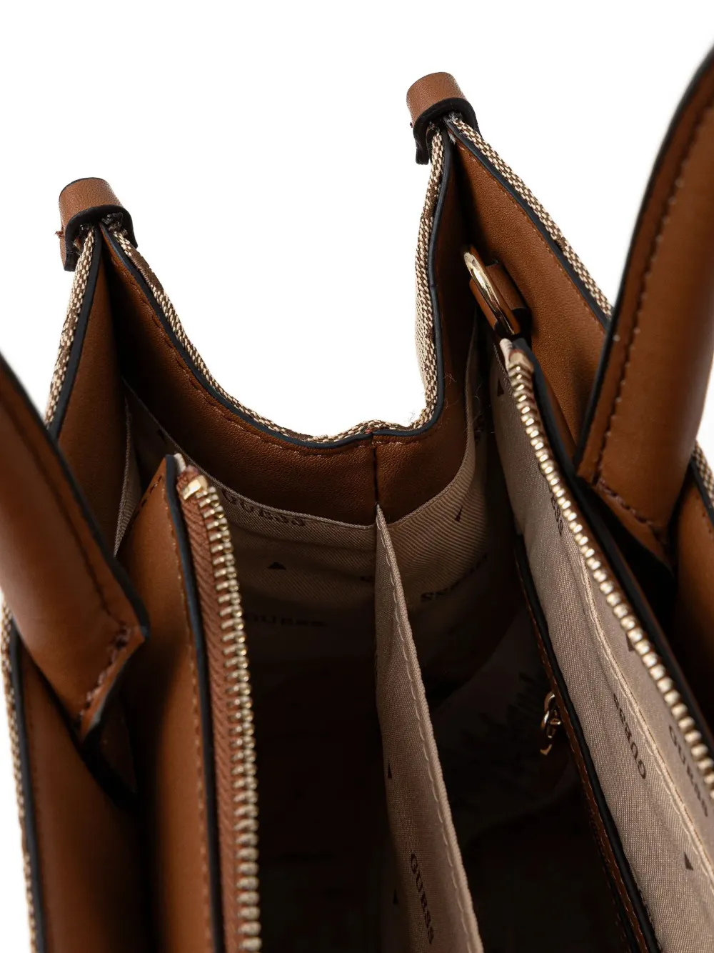 Guess Usa Neda 4g Logo-pattern Tote Bag In Neutral