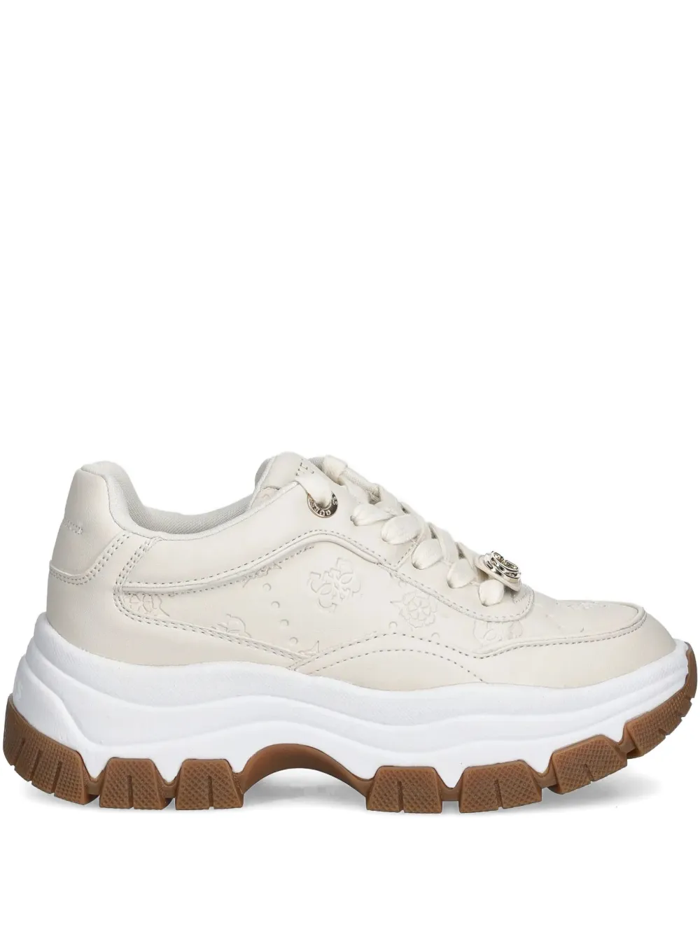 GUESS USA Berret 4G sneakers met pioenrozen patroon Beige