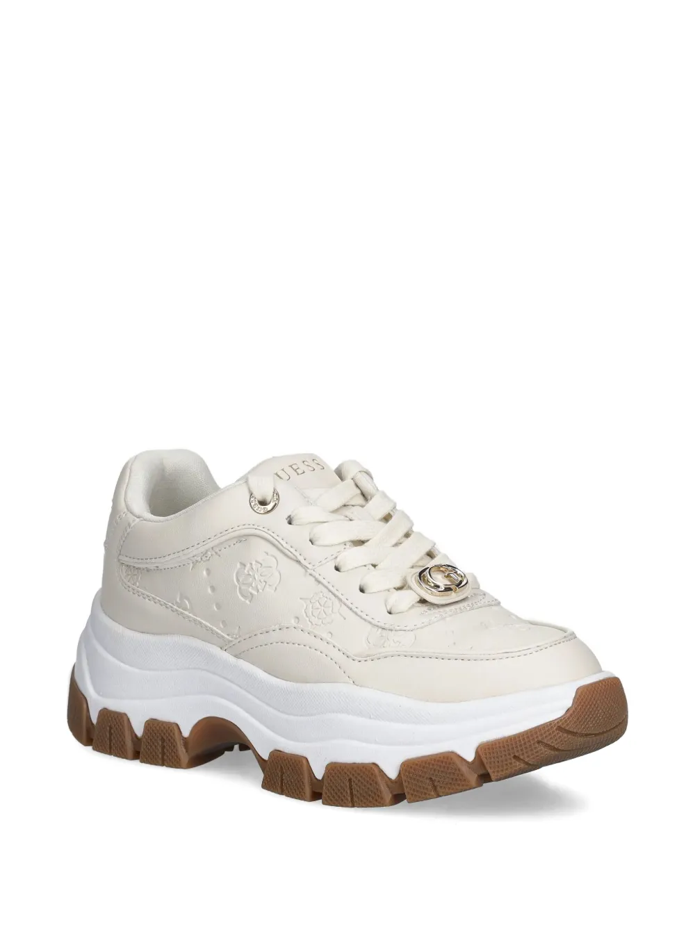 GUESS USA Berret 4G sneakers met pioenrozen patroon - Beige