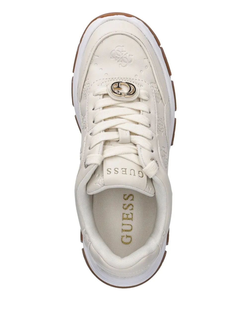 GUESS USA Berret 4G sneakers met pioenrozen patroon Beige