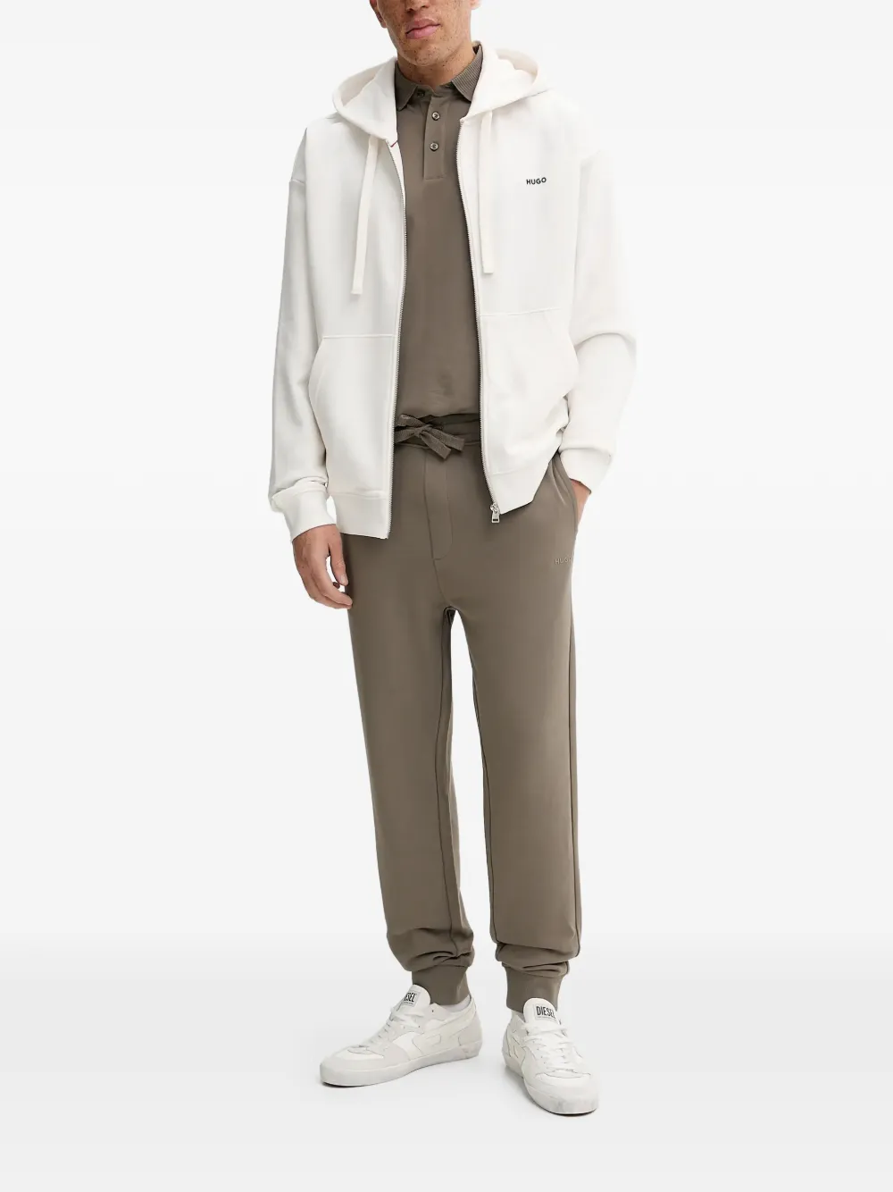 HUGO hoodie con cierre y logo estampado | Hoodies | Image 2