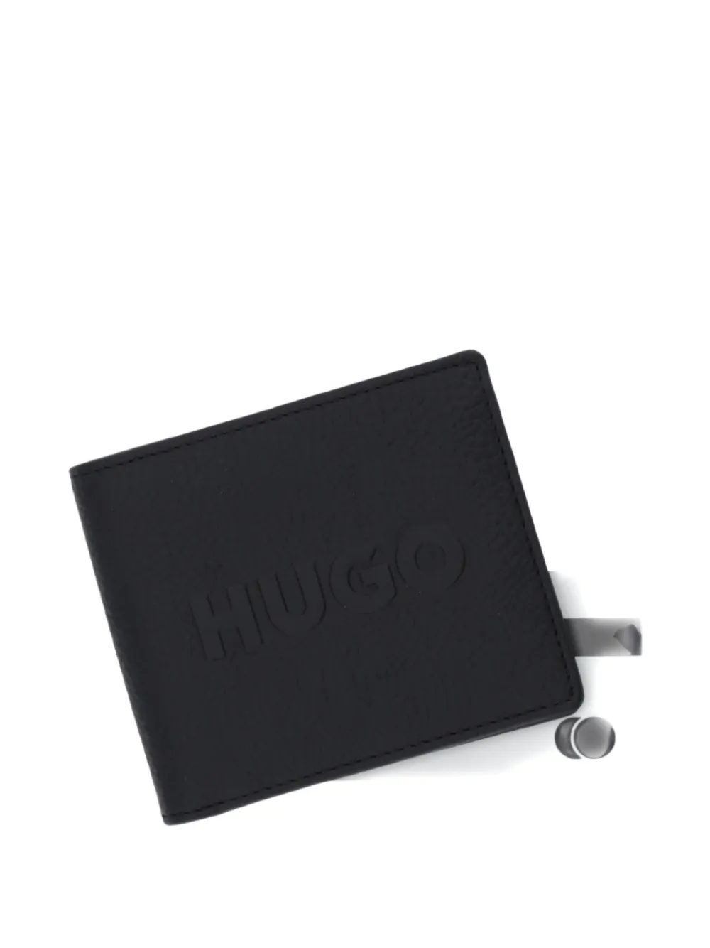 Hugo Boss Logo-embossed Wallet In Black