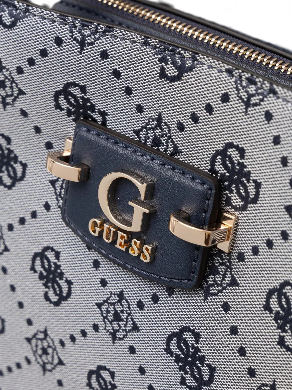 Guess Usa Monogram-pattern Tote Bag In Blue