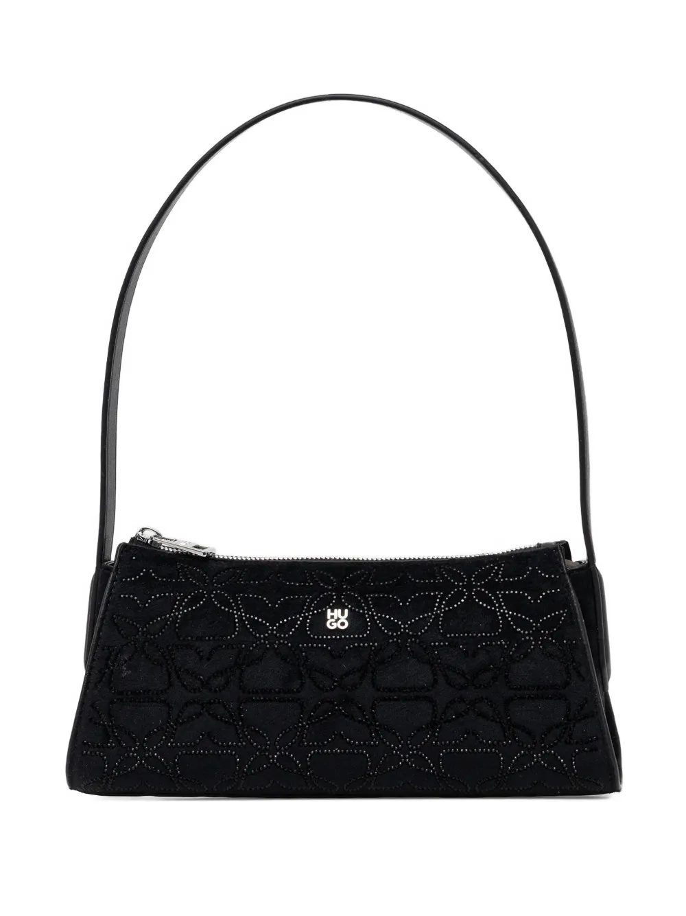 HUGO embellished logo-detail zip-fastening shoulderbag - Nero