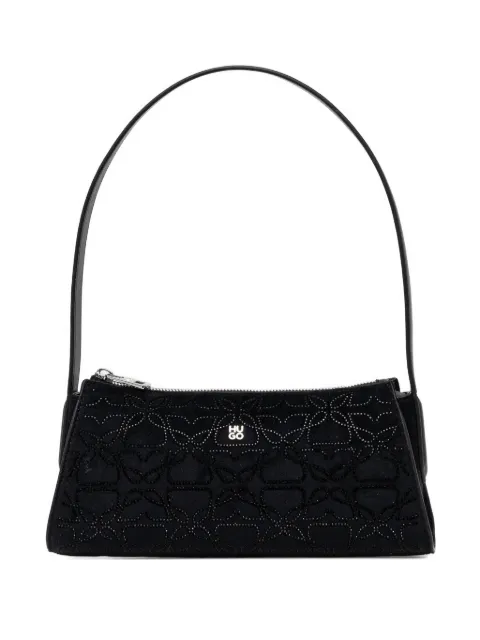 HUGO embellished logo-detail zip-fastening shoulderbag