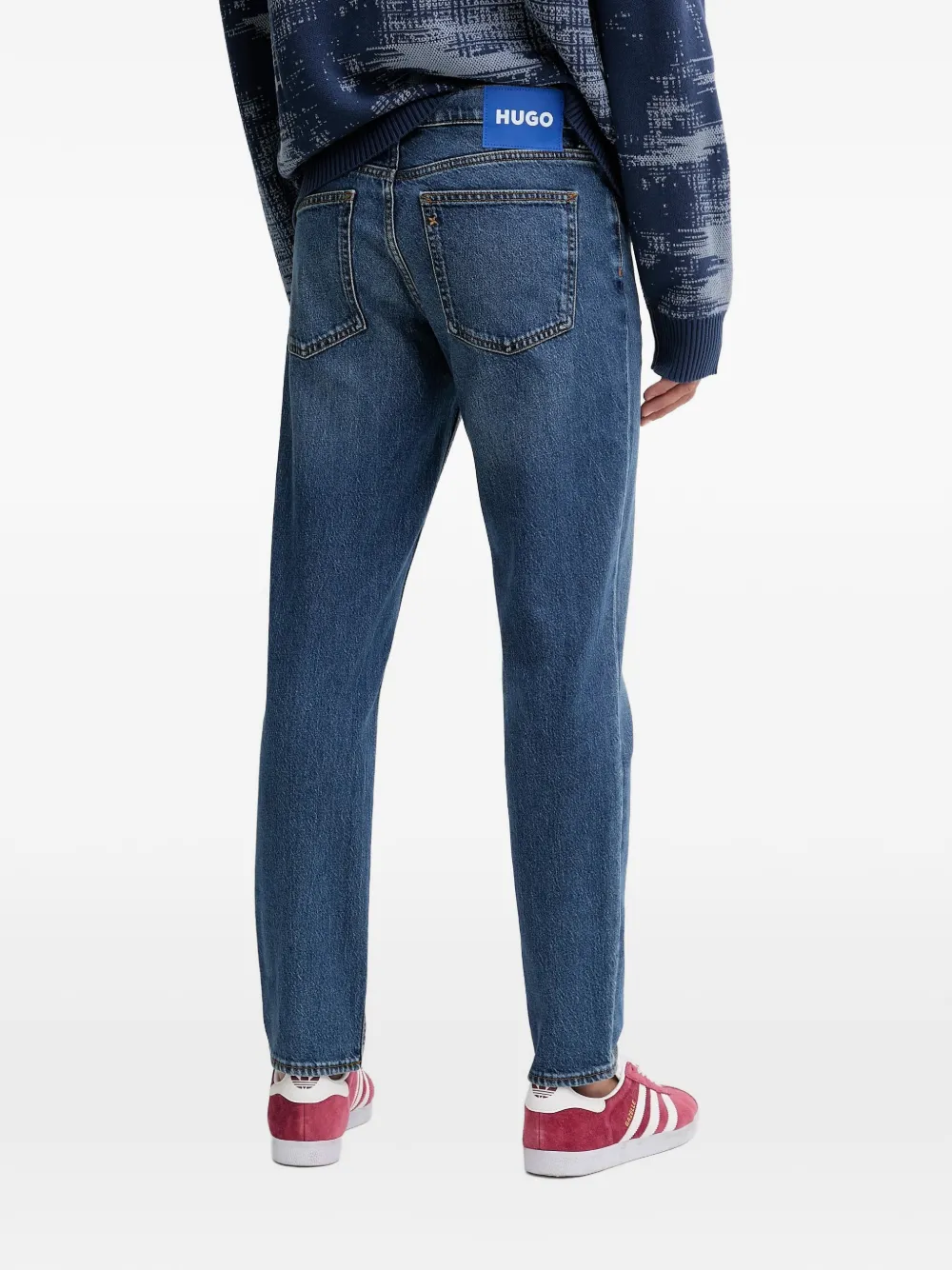 Hugo Boss Patch-pocket Jeans In Blue