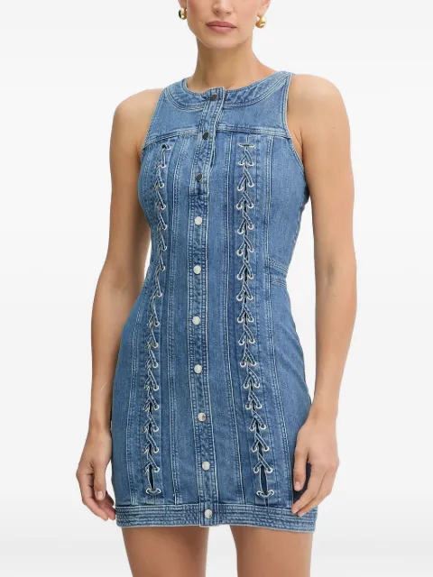 GUESS USA buttoned lace-up mini day dress