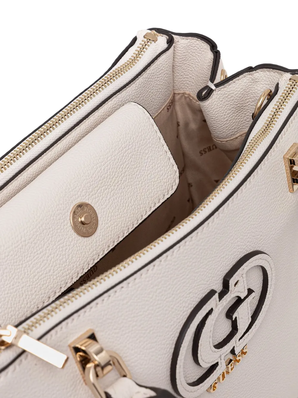 GUESS USA Crossbodytas met logopatch en bedel Wit