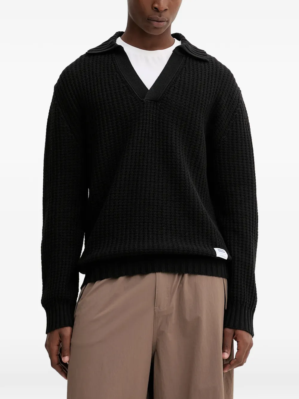 HUGO jersey con cuello en V | negro | Image 1