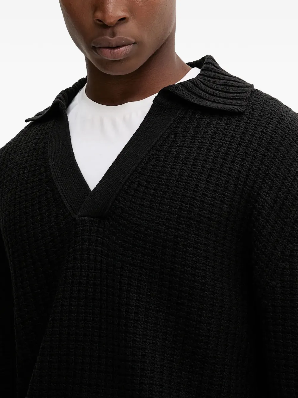 HUGO Trui met V-hals Zwart