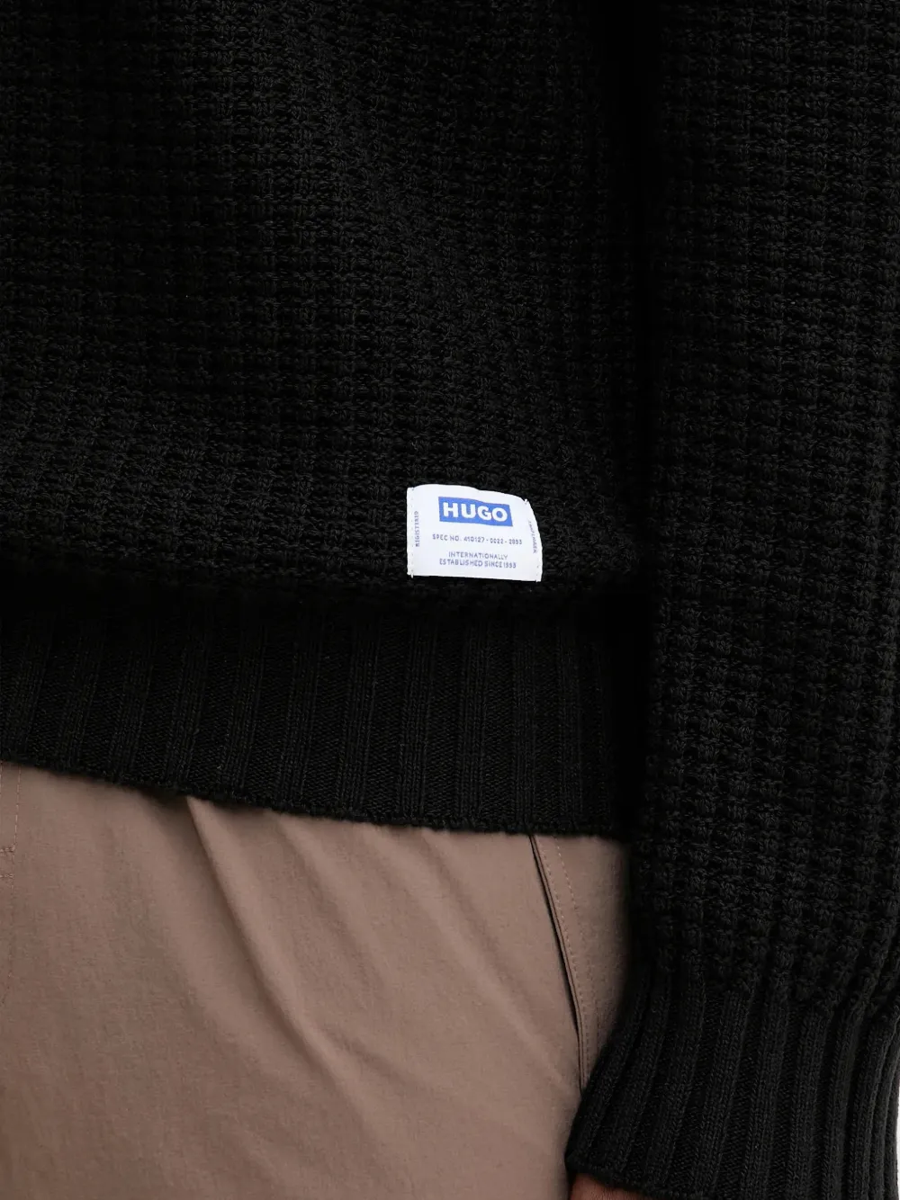 HUGO Trui met V-hals Zwart