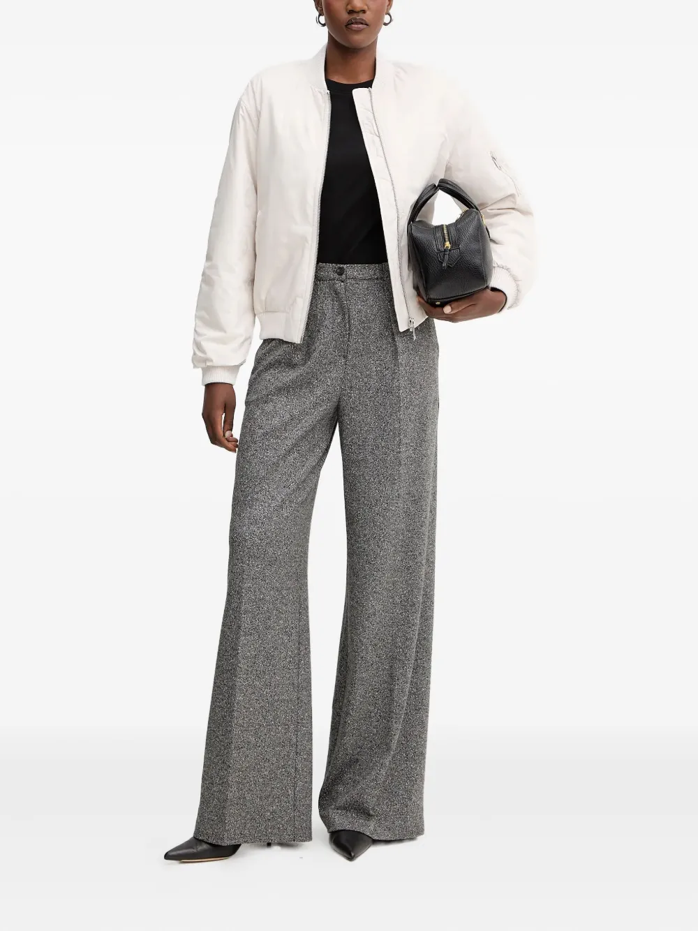 Guess Usa Zipped Bomber Jacket In White