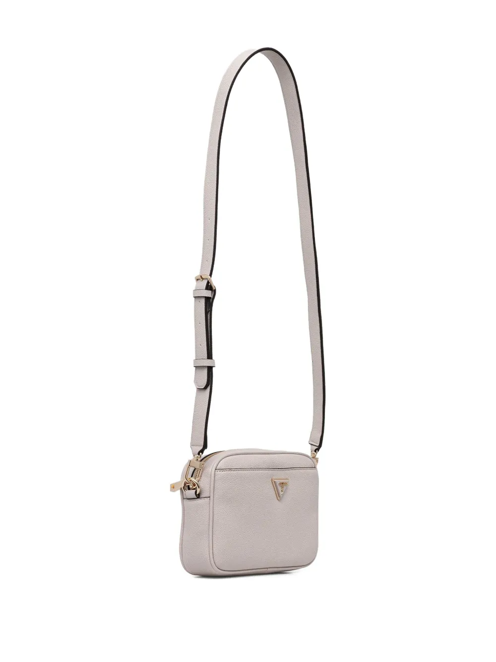 Guess Usa Triangle-logo Cross Body Bag In Neutral