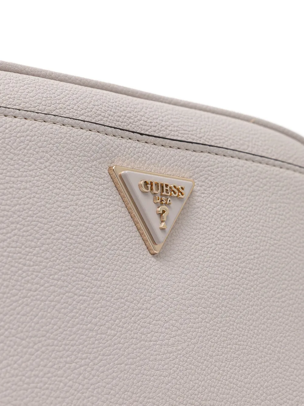 Guess Usa Triangle-logo Cross Body Bag In Neutral