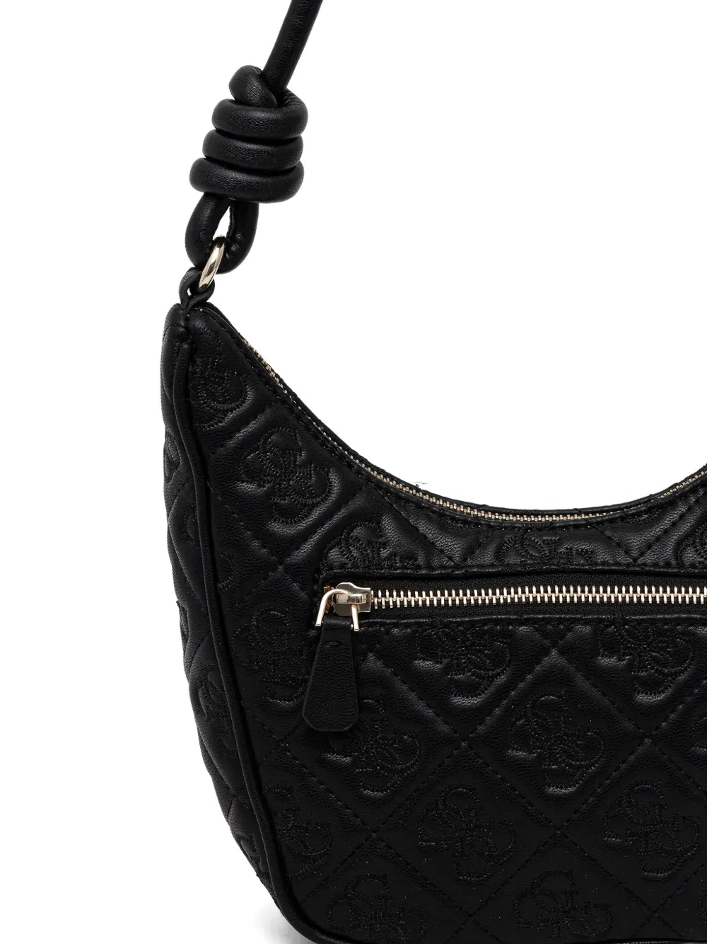 Guess Usa Knot-detail Shoulder Bag In Black