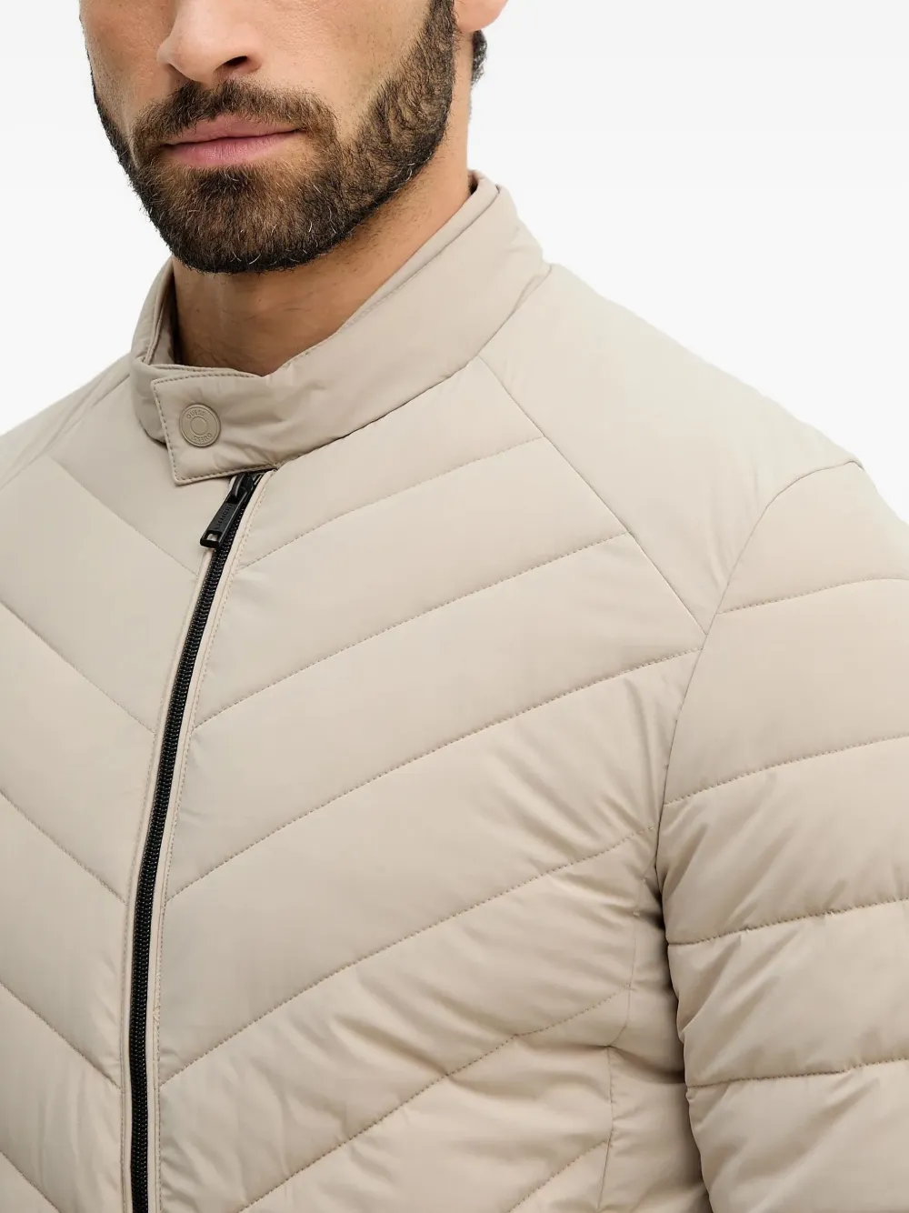 GUESS USA Gewatteerd jack met rits Beige