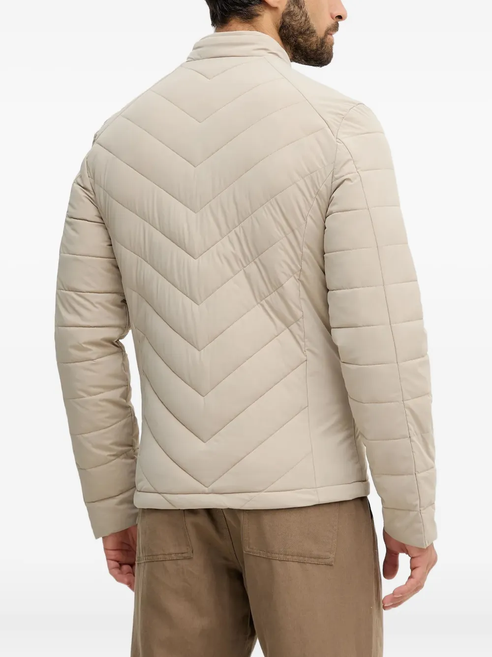 GUESS USA Gewatteerd jack met rits Beige