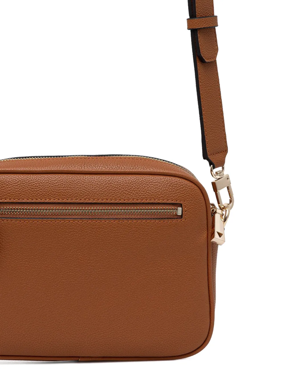 Guess Usa Logo-plaque Crossbody Bag In Brown