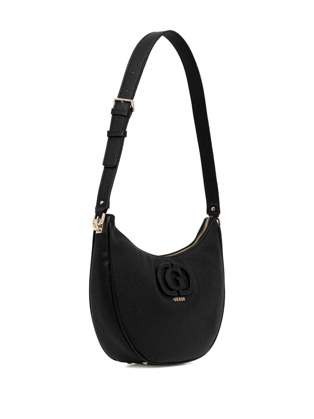Guess Usa Logo-embossed Crossbody Bag In Black