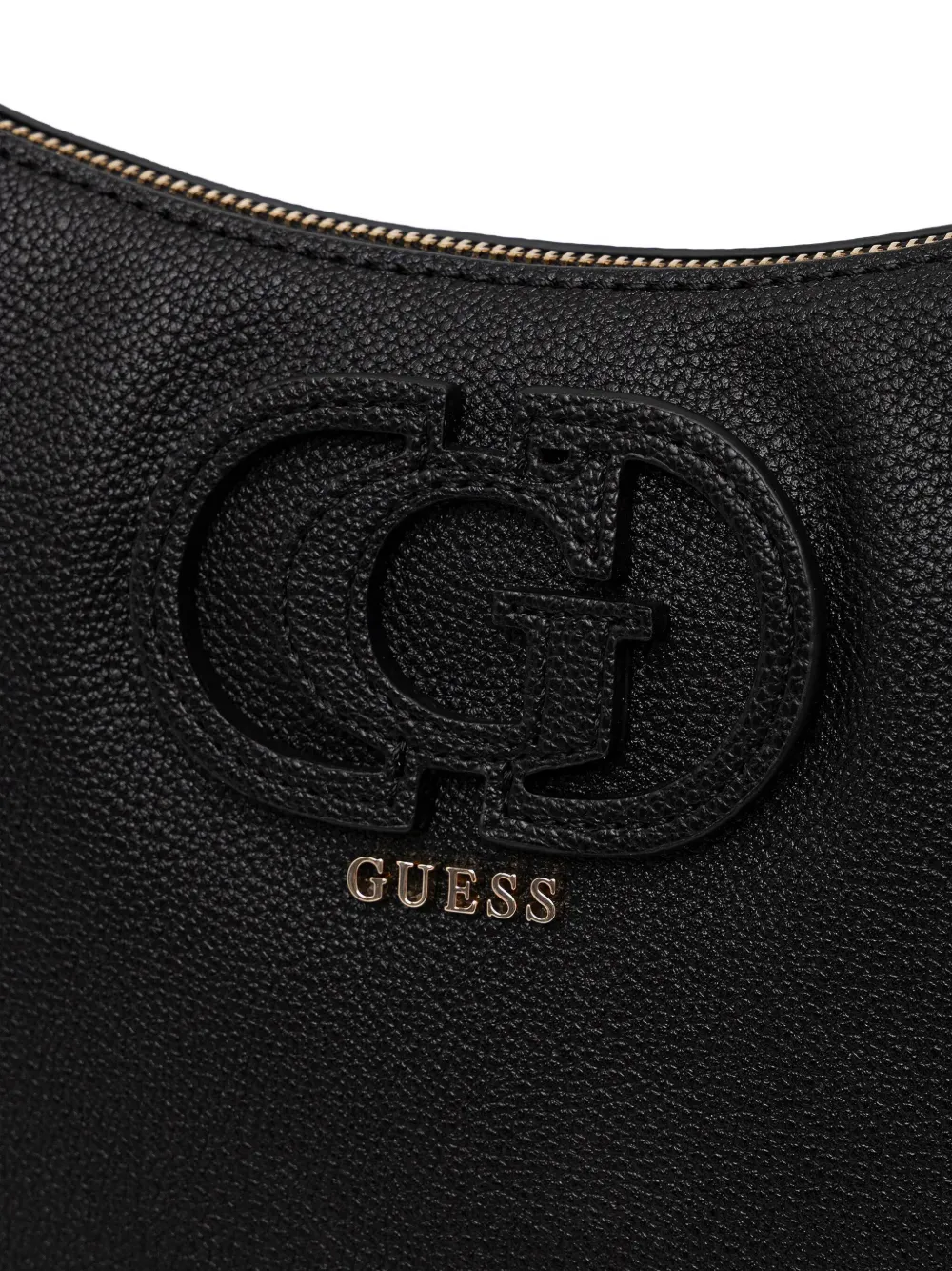 Guess Usa Logo-embossed Crossbody Bag In Black