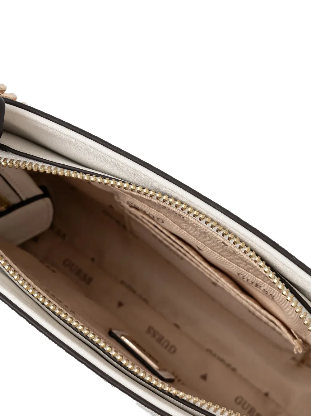 GUESS USA Schoudertas met kettingdetail Wit