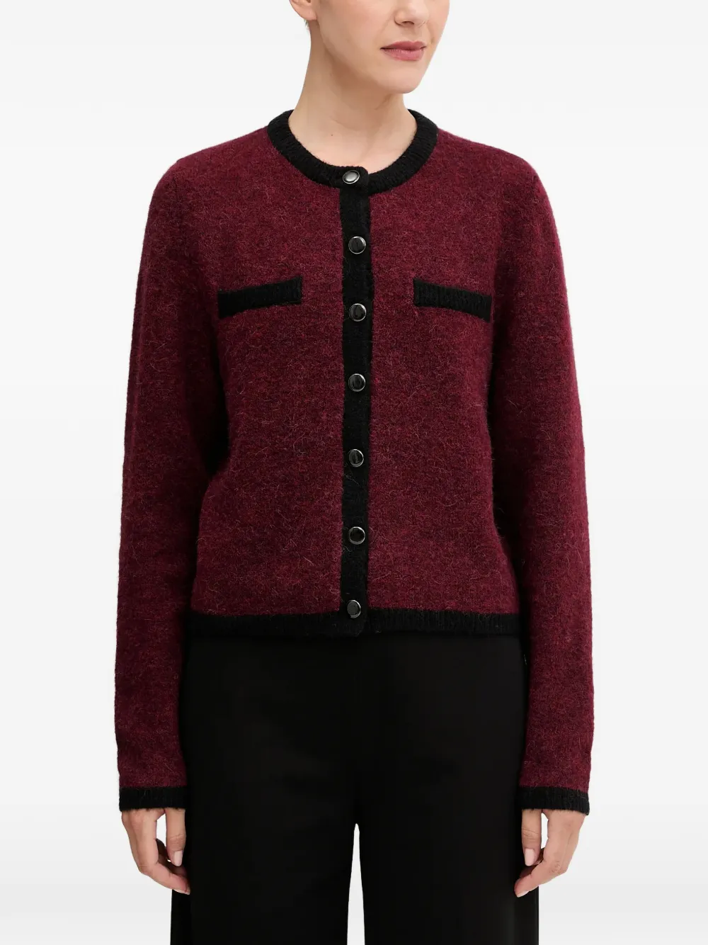Gestuz GZalpha button pocket cardigan - Rosso