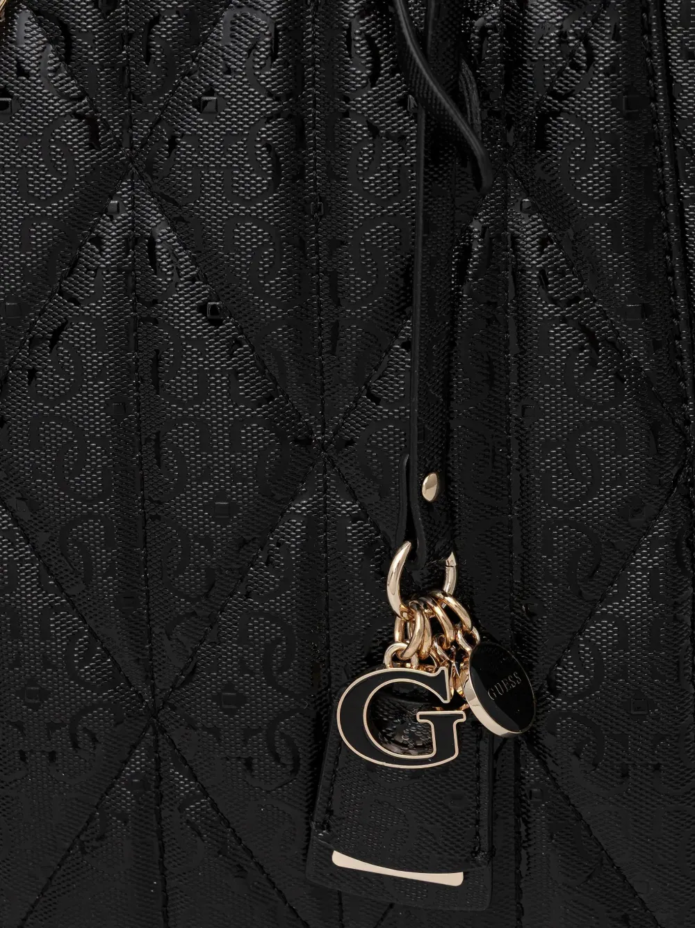 Guess Usa Quilted-pattern Shoulder Bag In Black