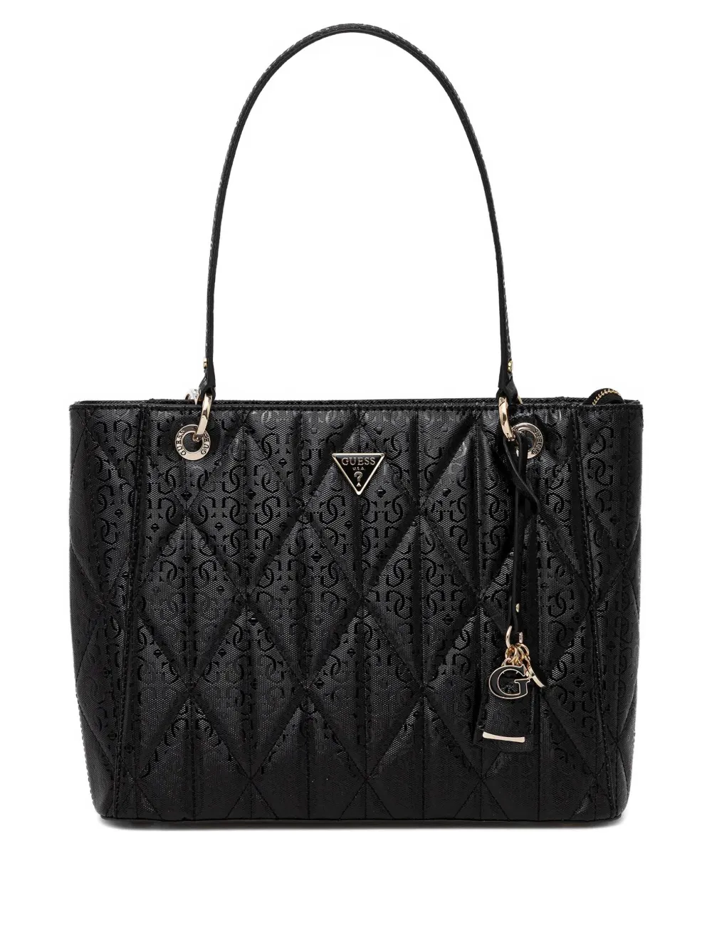 Guess Usa Quilted-pattern Shoulder Bag In Black