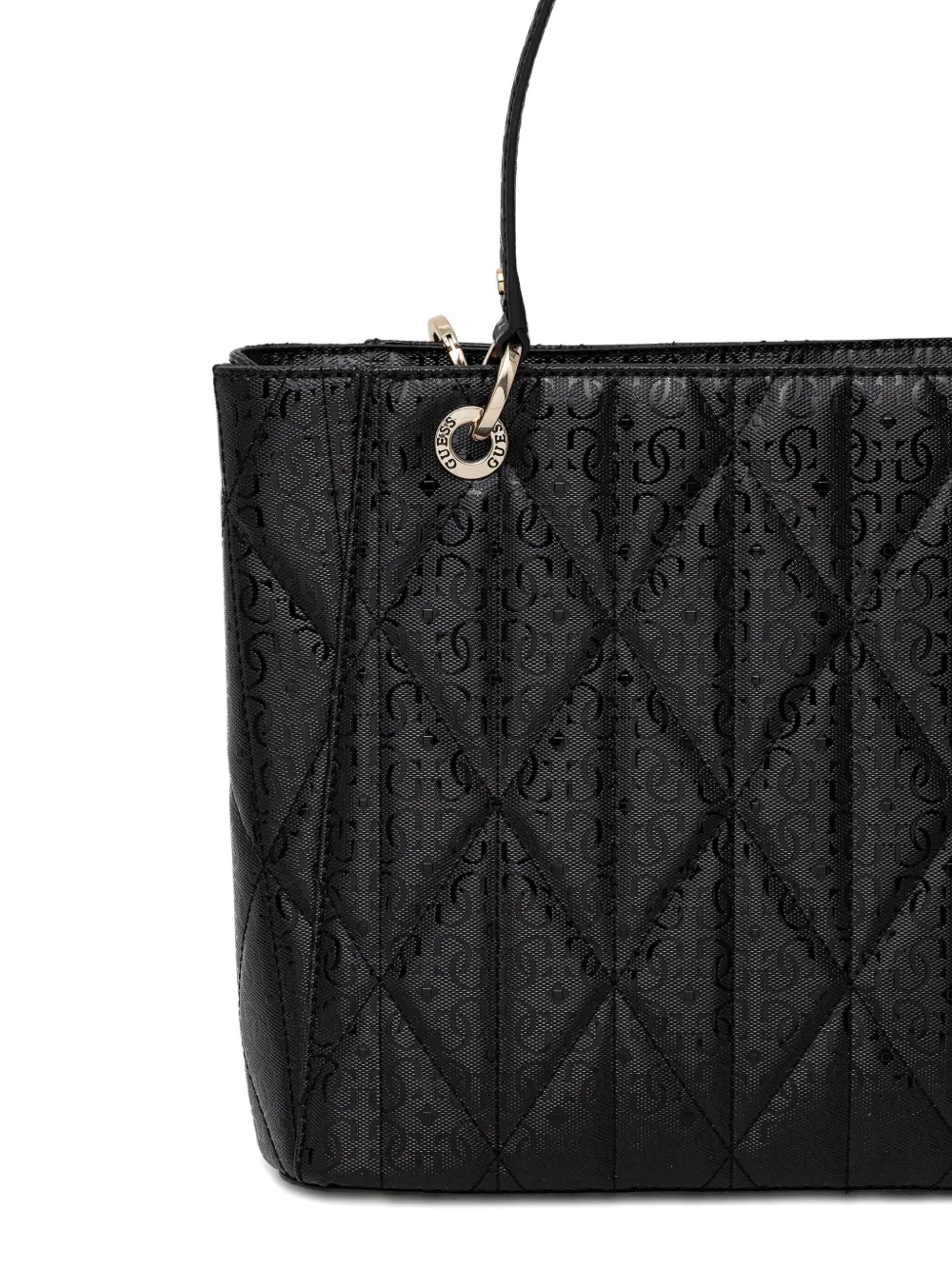 Guess Usa Quilted-pattern Shoulder Bag In Black