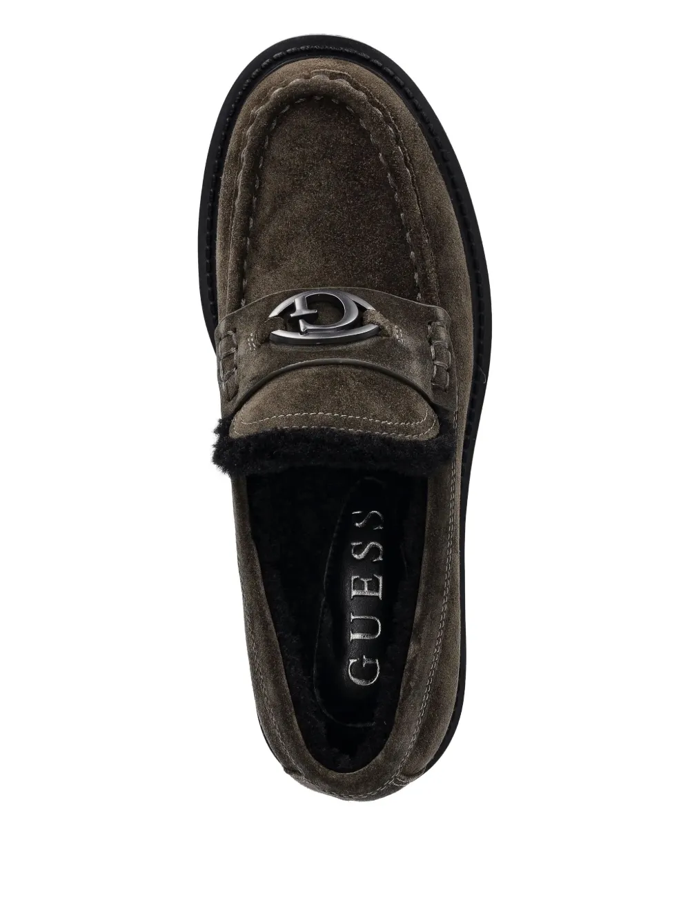 GUESS USA 45 mm loafers met logoplakkaat Grijs
