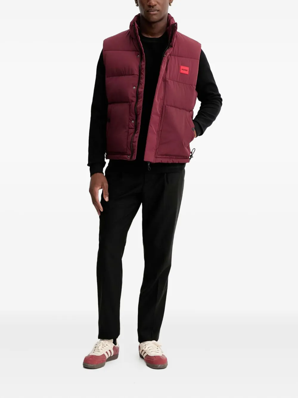 HUGO padded logo-patch gilet | Waistcoats & Gilets | Image 2