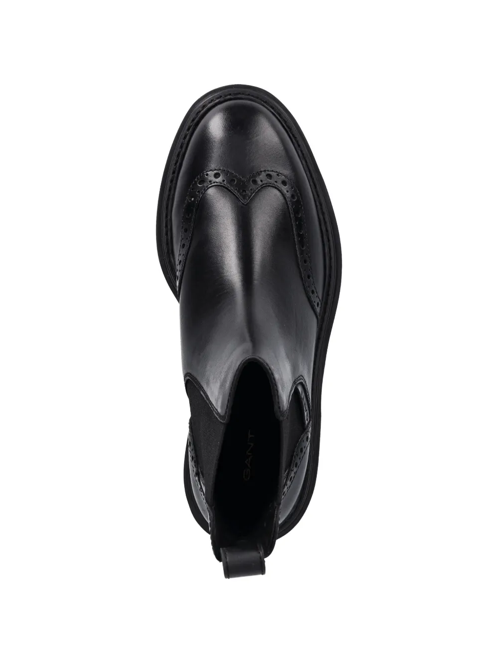  Gant Brogue-detail Pull-on Boots - Black 