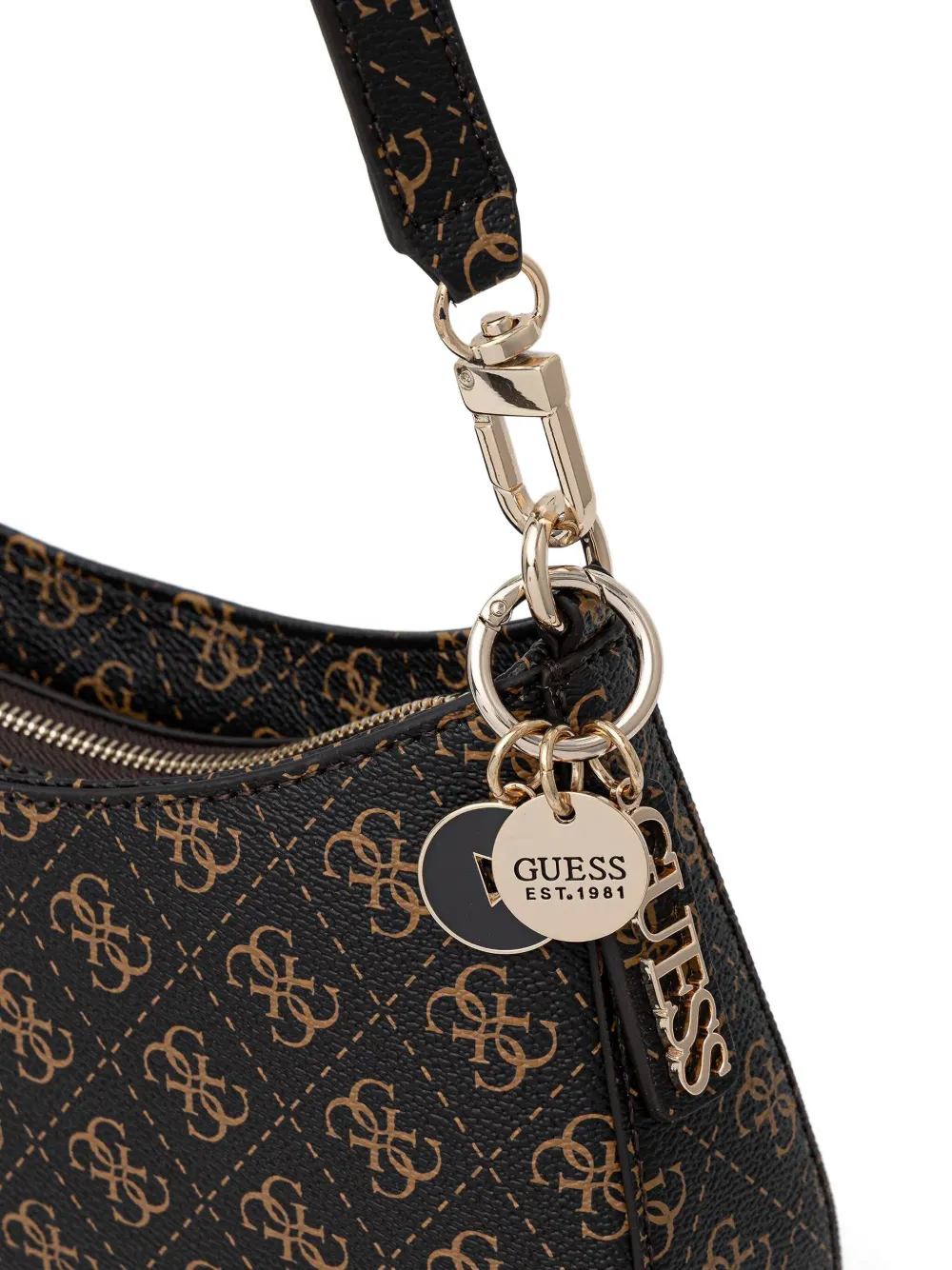 Guess Usa Noelle 4g Shoulder Bag In Brown