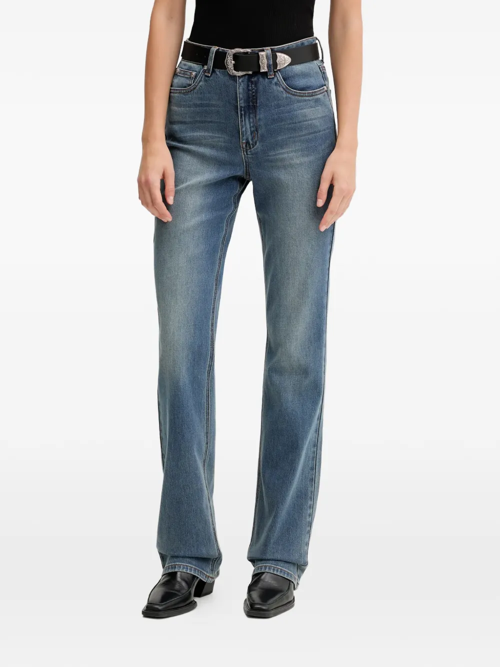 Gestuz GZviva pocket bootcut jeans - Blu