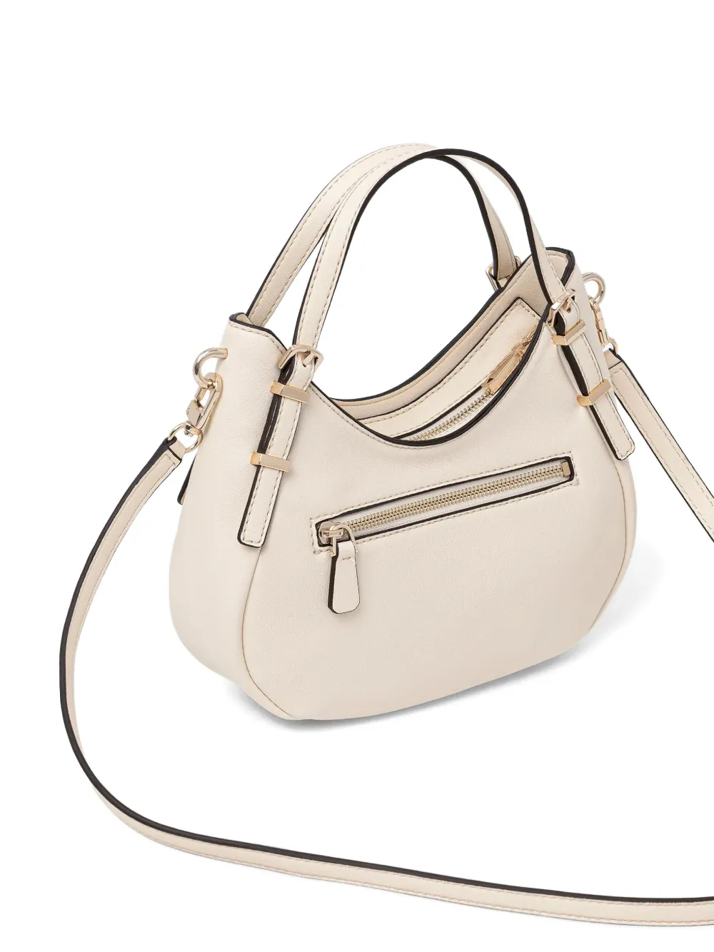 Guess Usa Logo-plaque Shoulder Bag In White