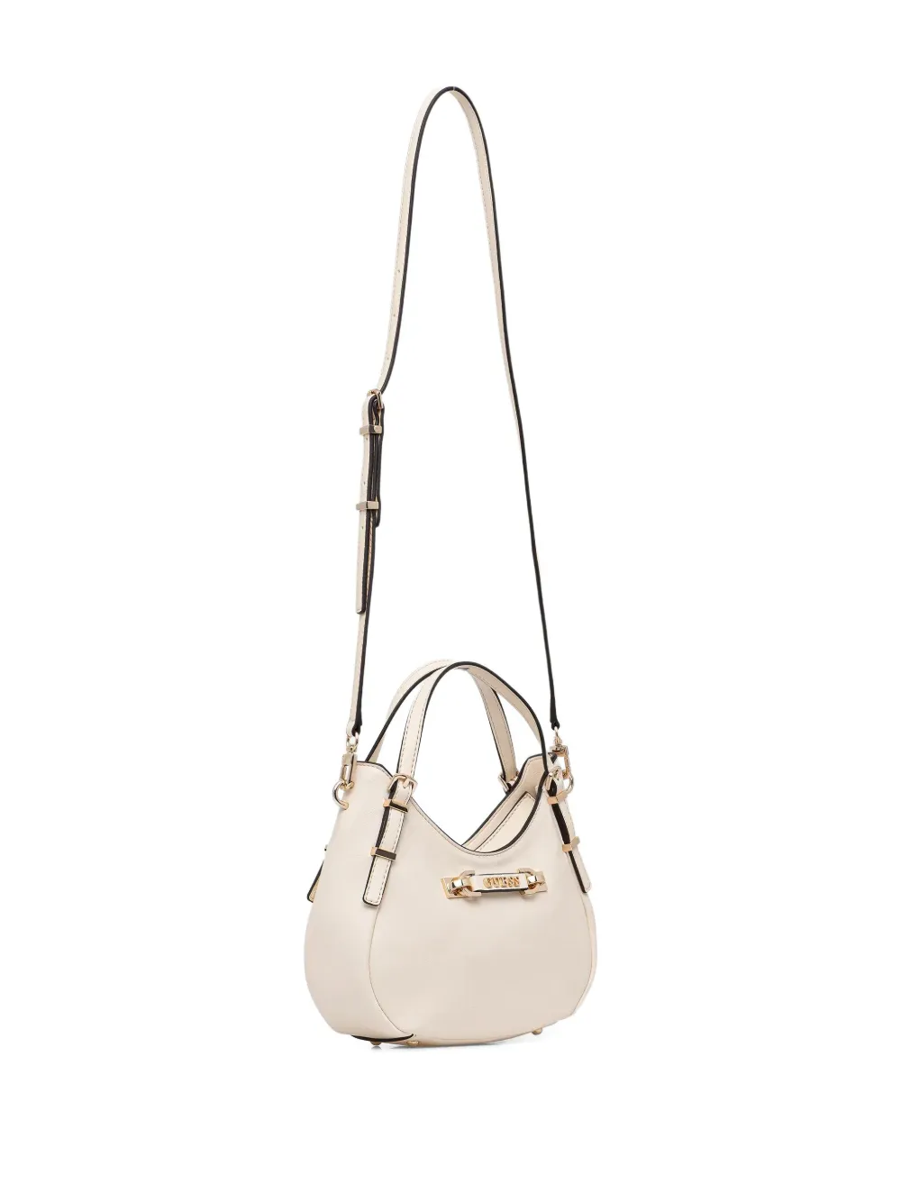 Guess Usa Logo-plaque Shoulder Bag In White