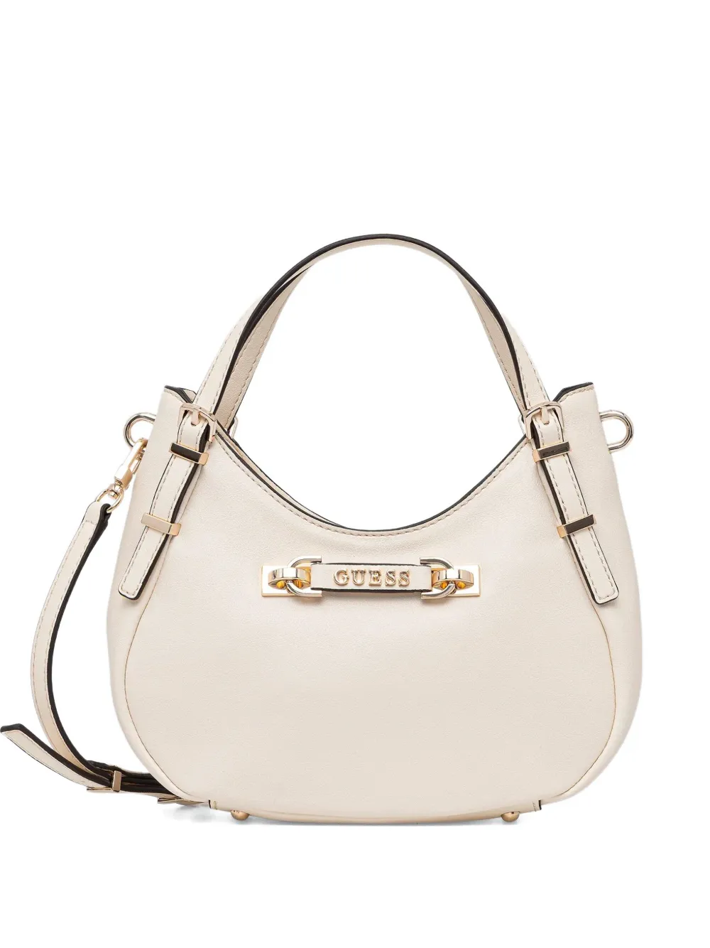 Guess Usa Logo-plaque Shoulder Bag In White