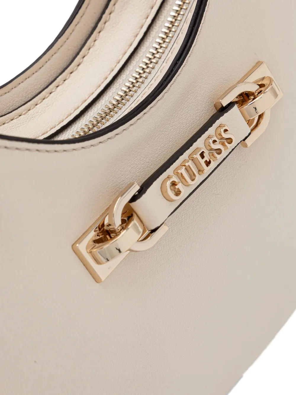 Guess Usa Logo-plaque Shoulder Bag In White