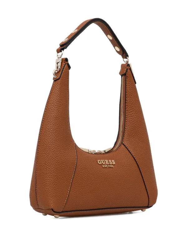 GUESS USA テクスチャード ジップ ハンドバッグ | ブラウン | FARFETCH JP