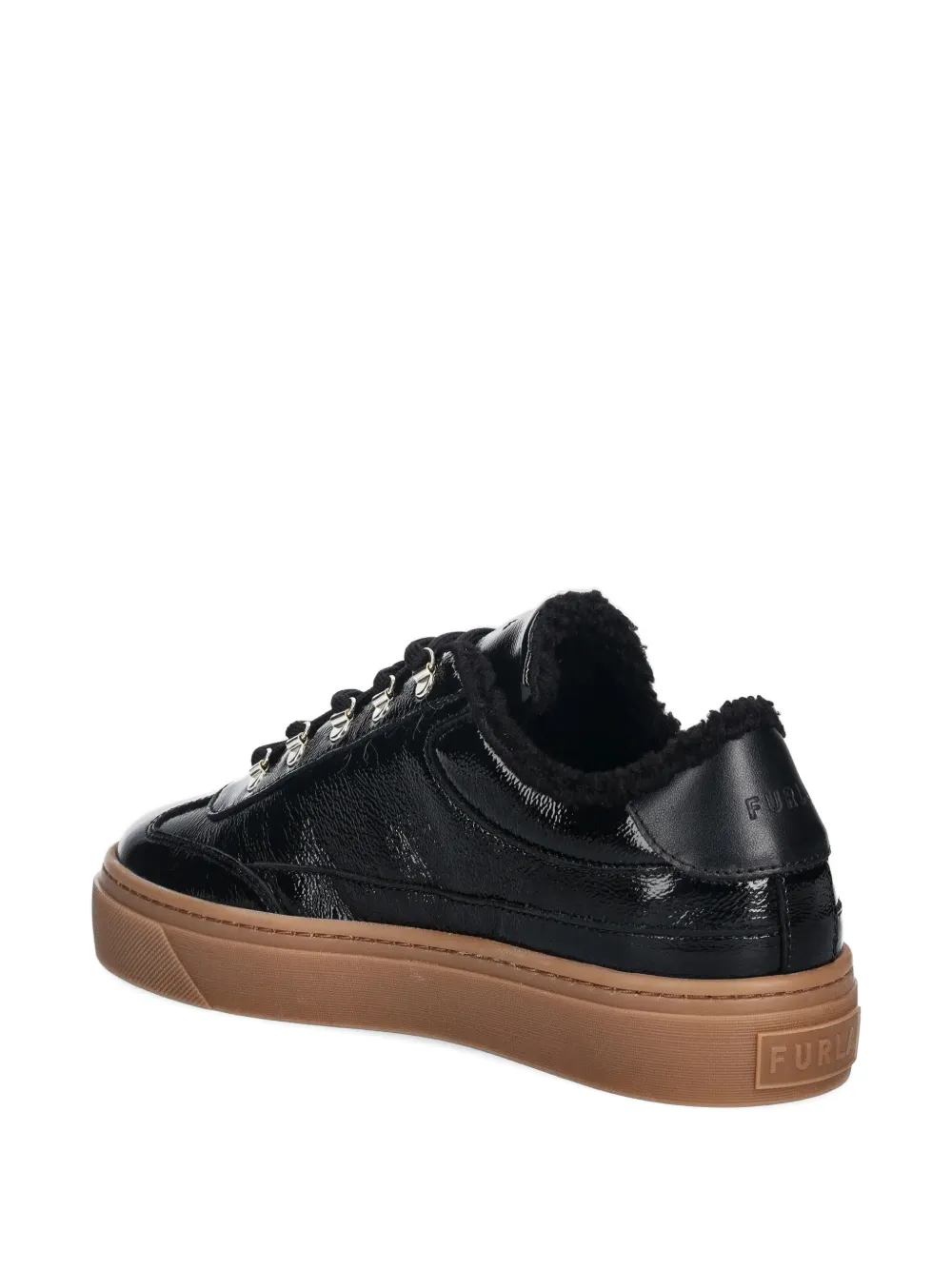 Furla lace-up platform sneakers Zwart