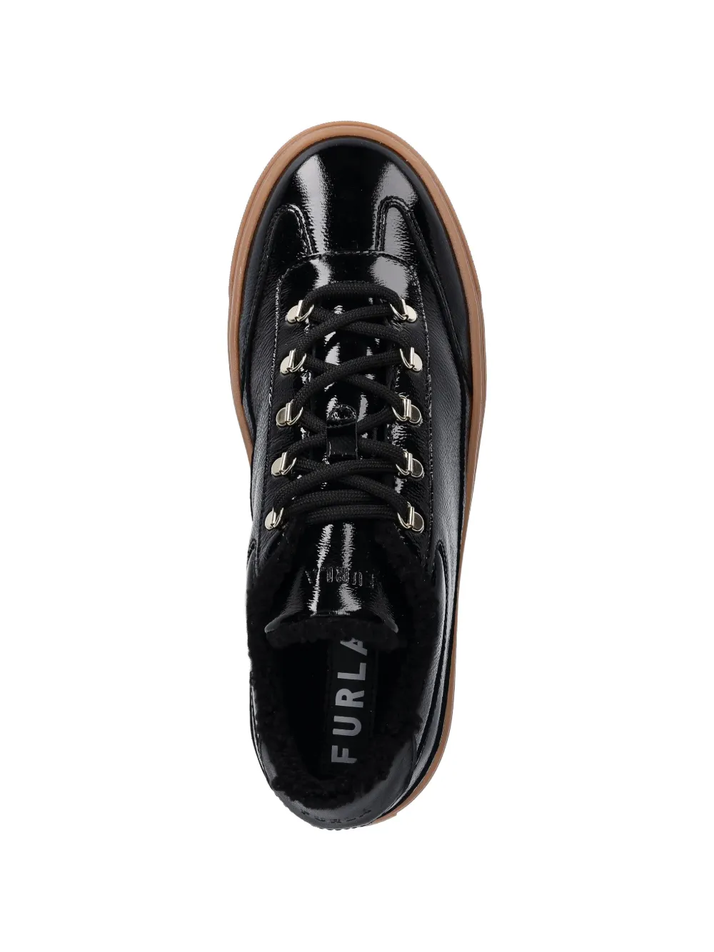 Furla lace-up platform sneakers Zwart
