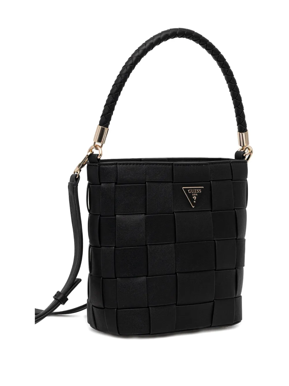 GUESS USA woven braided-handle tote bag - Zwart