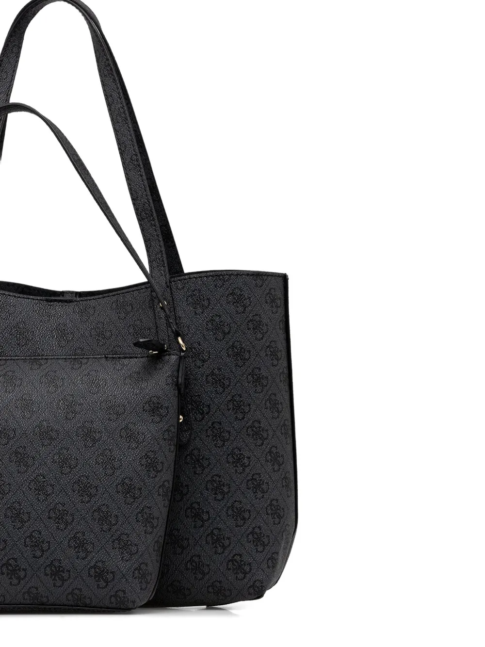 Guess Usa Brenton 4g Logo-print Tote Bag In Black