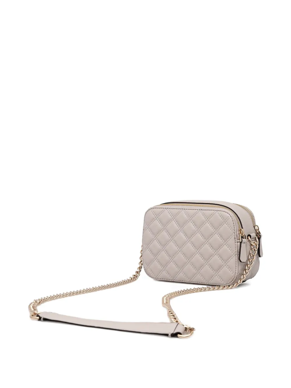 Guess Usa Quilted Chain Cross-body Bag In Neutral