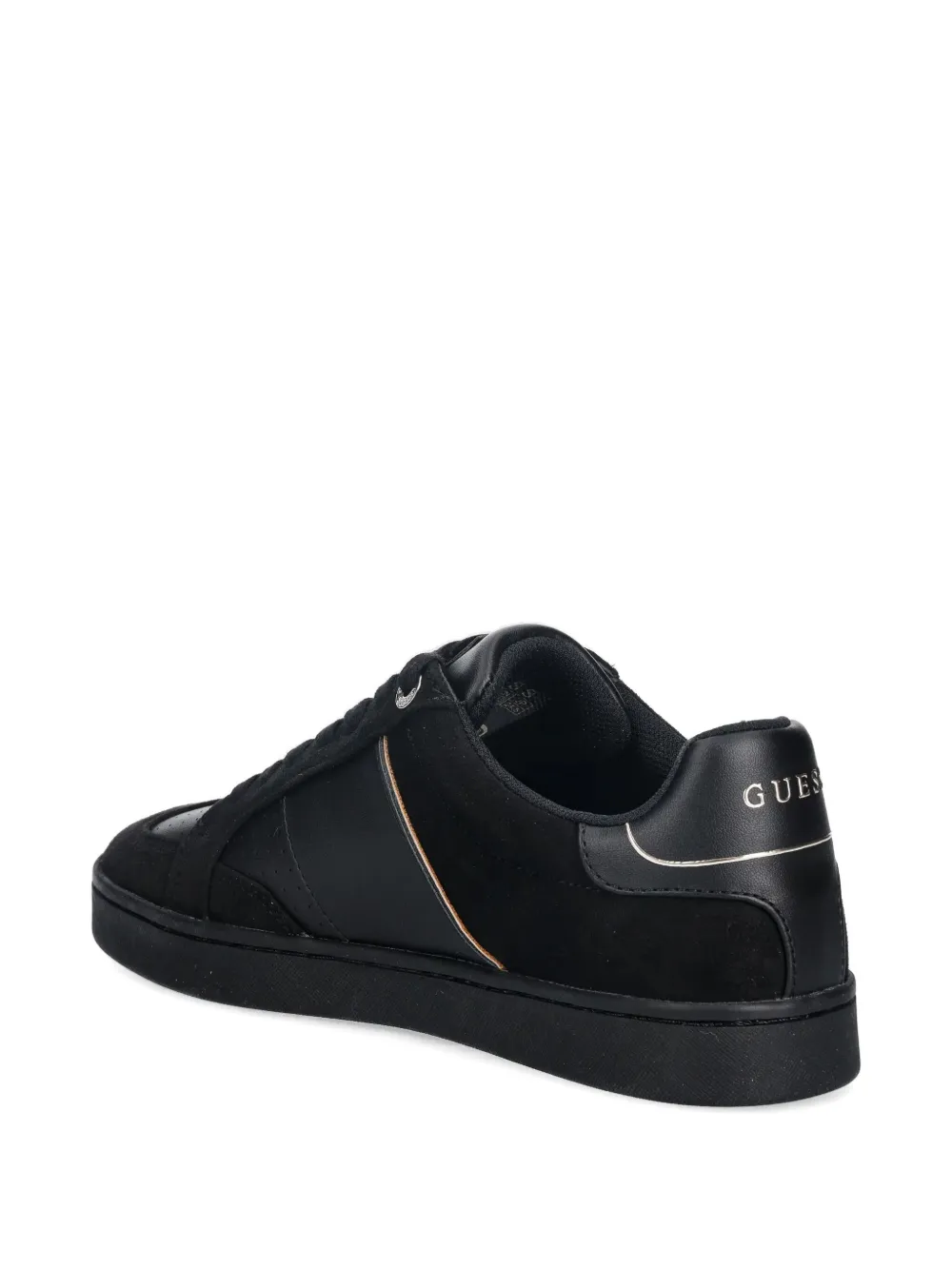 Guess Usa Jrone Perforated Panelled Sneakers In Black