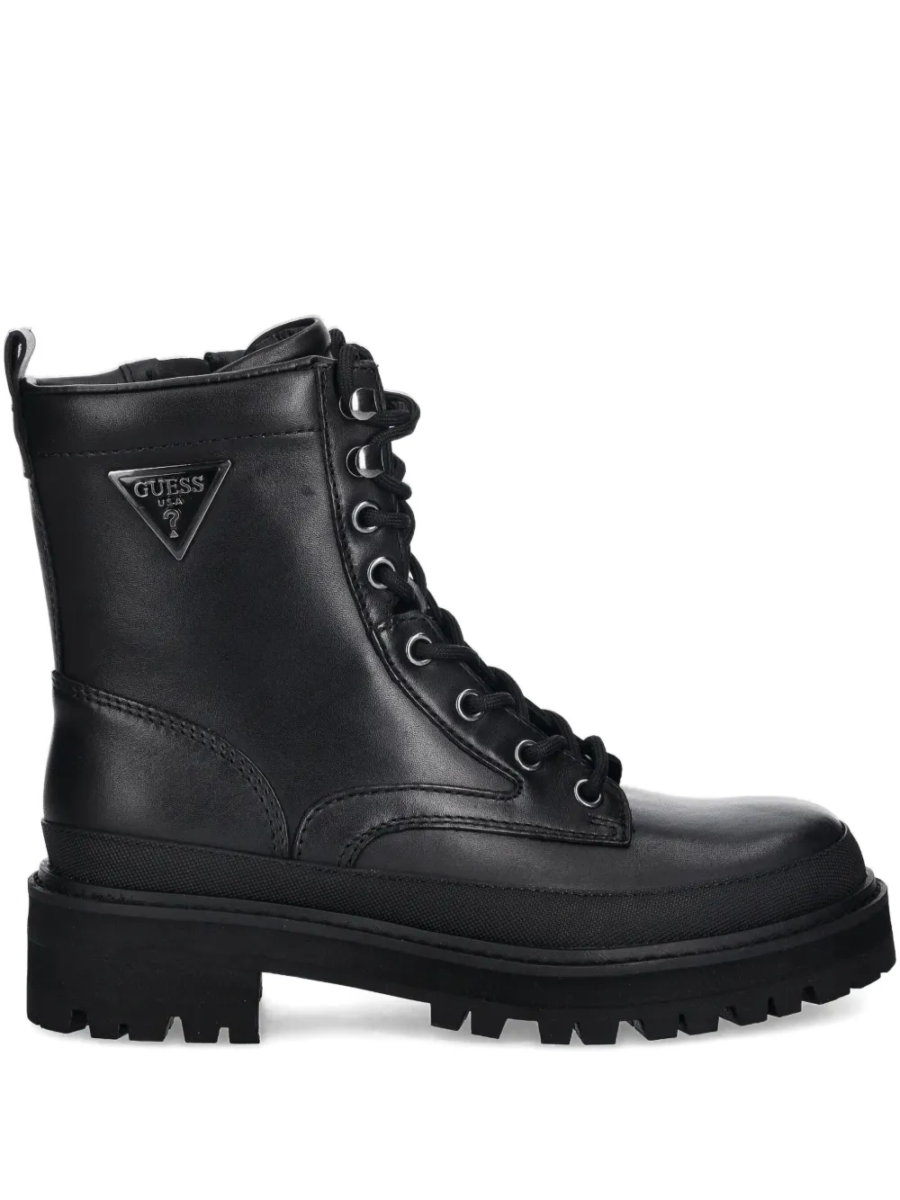 GUESS USA 40mm Bada lace-up combat boots Zwart